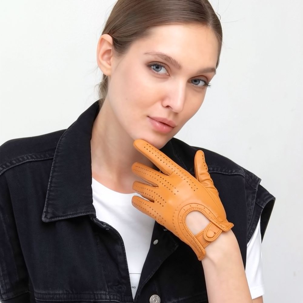 Cycling Commute Essentials - Stylish Womens Leather Gloves Thin Lambskin